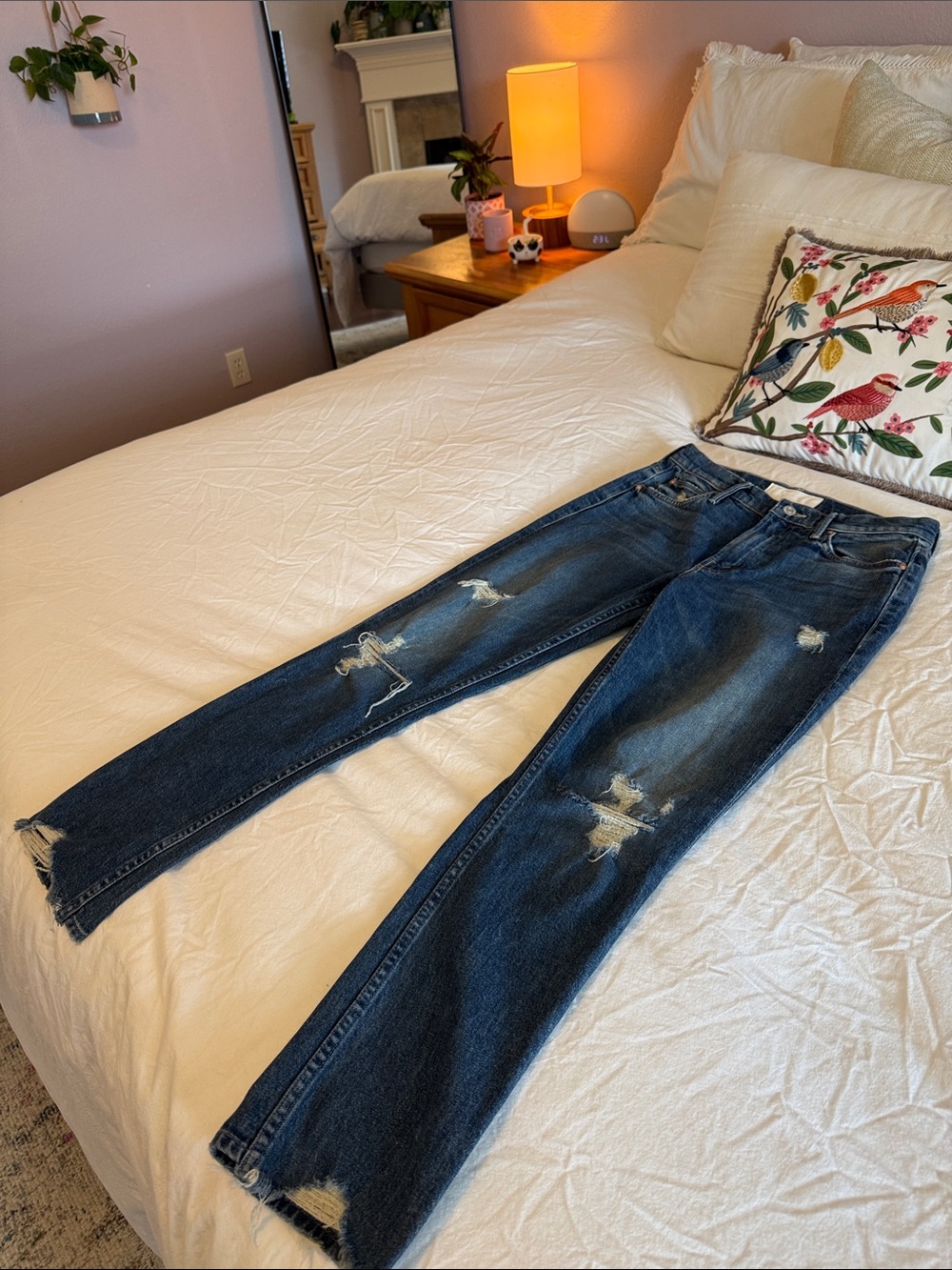 Mother Denim The Flirt Ankle straight leg jeans in wash “Testing the Waters”-27